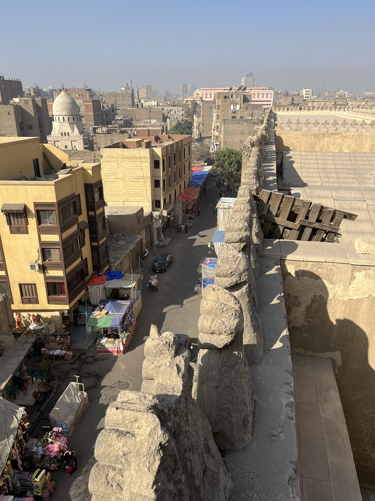 As one of the few remaining gates of the Old City, the towers of Bab Zuweila provide a rare high-altitude perspective of the historic skyline and the bustling street life below.