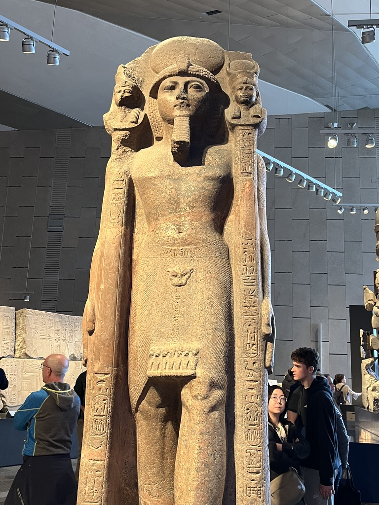 This 11-meter-tall statue depicts Pharaoh Ramesses II wearing the Double Crown of Upper and Lower Egypt.