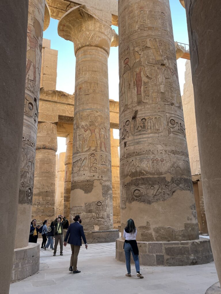 The Great Hypostyle Hall, containing 134 massive sandstone columns arranged in 16 rows.